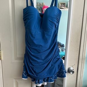 Profile By Gottex Blue One Piece Swimsuit